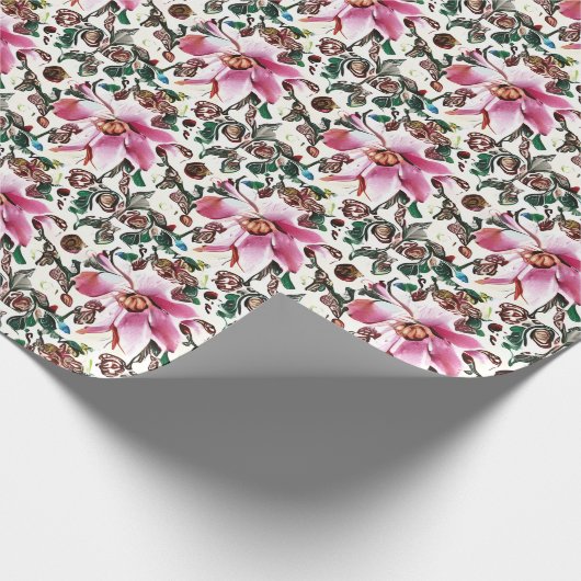 Floral Pattern Wrapping Paper Cadeaupapier (Hoek)