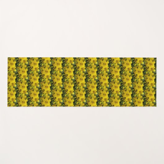 Floral Pattern Yellow Asiatic Lilies Yogamat (Voorkant (horizontaal))