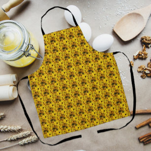 Floral Pattern Yellow Black Eyed Susans Schort