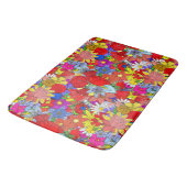 Floral Pattern Yellow Blue Paars Green Red Badmat (Gekanteld)