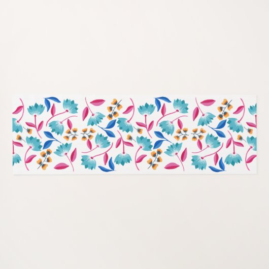 Floral Pattern Yogamat (Achterkant (horizontaal))
