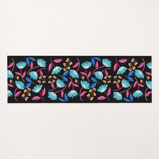 Floral Pattern Yogamat (Achterkant (horizontaal))
