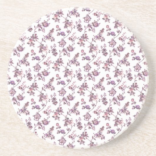 Floral Pattern Zandsteen Onderzetter (Voorkant)