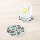 Floral Pattern Zandsteen Onderzetter (Zijkant)