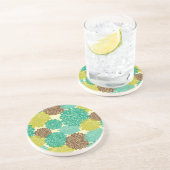 Floral Pattern Zandsteen Onderzetter (Zijkant)