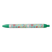 Floral Pattern Zwarte Inkt Pen (Voorkant)