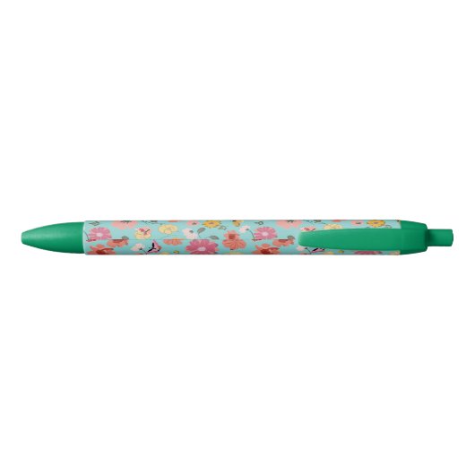 Floral Pattern Zwarte Inkt Pen (Achterkant)