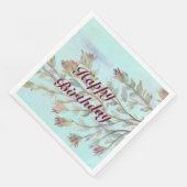 Floral Patterned Accented Servetten (Hoek)