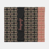 Floral Patterned Designer Fleece Deken (Voorkant (Horizontaal))