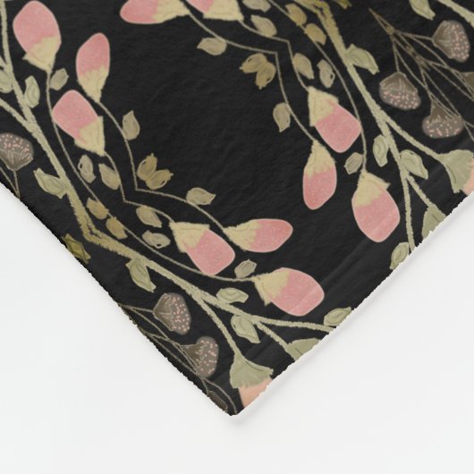 Floral Patterned Designer Fleece Deken (Hoek)