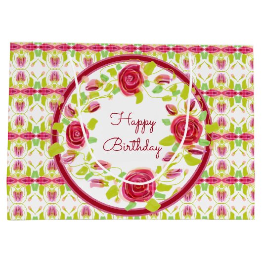  Floral Patterned Designer Groot Cadeauzakje (Achterkant)