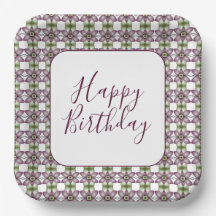 Floral Patterned Designer Square