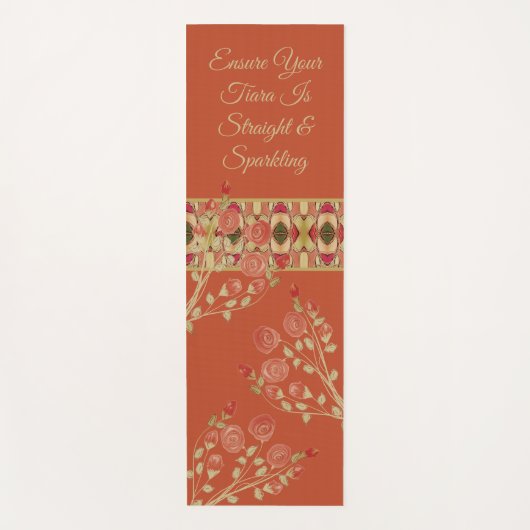 Floral Patterned Designer Yogamat (Voorkant)