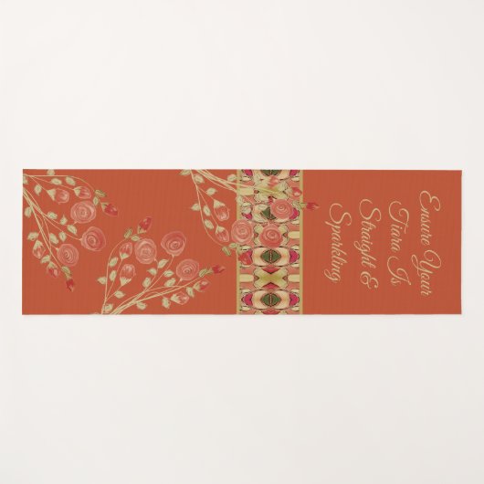 Floral Patterned Designer Yogamat (Voorkant (horizontaal))