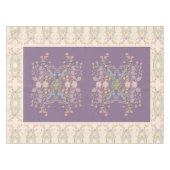 Floral Patterned Edging Paars Tafelkleed (Voorkant (Horizontaal))