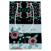 Floral Patterned Elegant Medium Cadeauzakje (Voorkant)