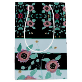 Floral Patterned Elegant Medium Cadeauzakje