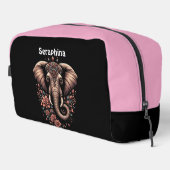 Floral-patterned levendige olifant toilettasje (Rechterhoek)