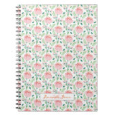Floral patterned pink and orange notitieboek (Voorkant)
