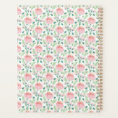 Floral patterned planner in pink and orange (Achterkant)