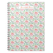 Floral patterned planner in pink and orange notitieboek (Voorkant)