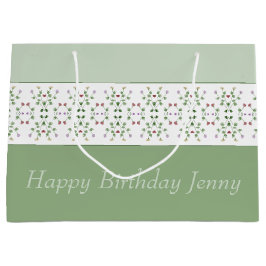 Floral Patterned Trimmed Groot Cadeauzakje