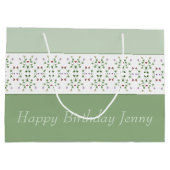 Floral Patterned Trimmed Groot Cadeauzakje (Achterkant)