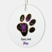 Floral Paw Print Ornament (Links)
