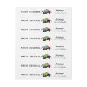 Floral Peace and Love Holiday Wraparound Label (Vel)