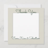 Floral Peace Sign Floral Waterverf Cute Girly Art Bedankkaart (Achterkant)