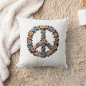 Floral Peace Sign Pillow Kussen (Deken)