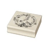 Floral Peace Sign Rubberstempel (Stempel)