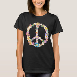 Floral Peace Sign T-shirt