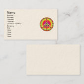 Floral Peace-symbool Visitekaartje (Voorkant / Achterkant)