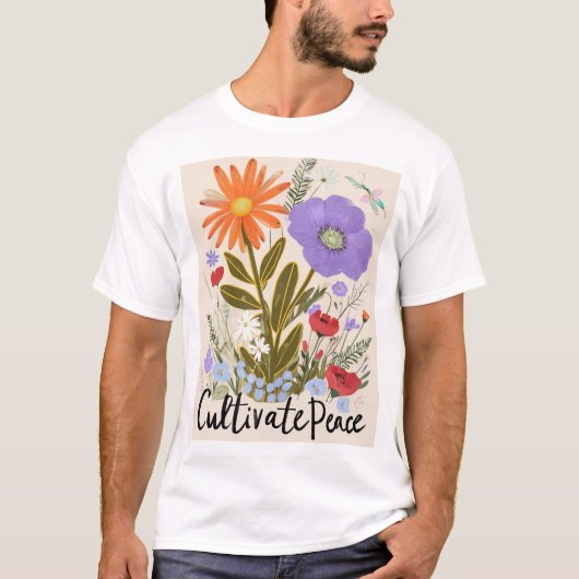 Floral Peace T-shirt (Voorkant)