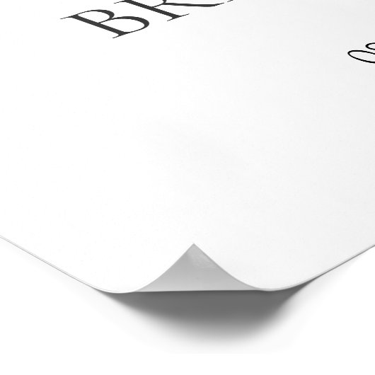 Floral Peach Blush Blue Vrijgezellenfeest teken Poster (Hoek)