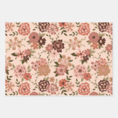 Floral Peach Botanical Decoupage Gift Inpakpapier Vel (Voorkant 3)