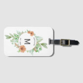 ‘Floral Peach’ design - Gepersonaliseerd Bagagelab Bagagelabel (Voorkant (horizontaal))