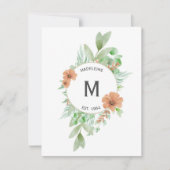 ‘Floral Peach’ design - Gepersonaliseerd wenskaart Feestdagenkaart (Voorkant)