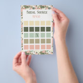 Floral Peach en Cream Vrijgezellenfeest Bingo Flyer (Hand)