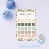 Floral Peach en Cream Vrijgezellenfeest Bingo Flyer (Enkel)