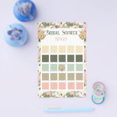 Floral Peach en Cream Vrijgezellenfeest Bingo Flyer (Enkel)