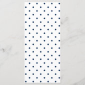 Floral Peach en Navy Waterverf Dinner Menu Kaart (Achterkant)