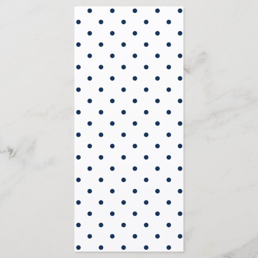 Floral Peach en Navy Waterverf Dinner Menu Kaart (Achterkant)