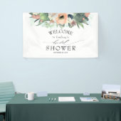 Floral Peach en Pink Summer Vrijgezellenfeest Spandoek (Beurs)