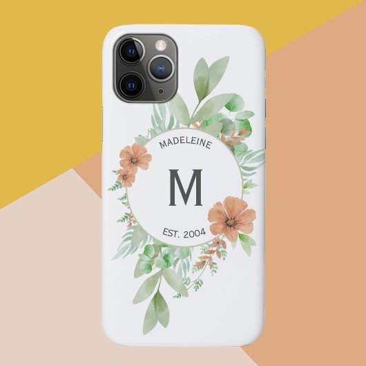 ‘Floral Peach’ - Gepersonaliseerde CaseMate iPhone Case-Mate iPhone Case