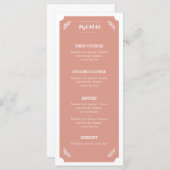 Floral&Peach Menù Menu (Voorkant / Achterkant)