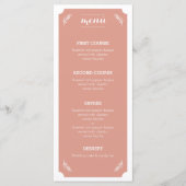Floral&Peach Menù Menu (Voorkant)