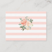 Floral Peach Peony Books for Baby Request Shower Informatiekaartje (Achterkant)