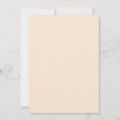 Floral Peach Pink Peony Rustic Boho Baby shower Kaart (Achterkant)